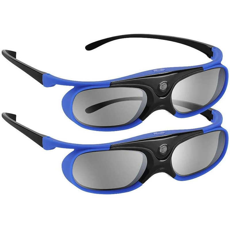 1 Piece Active Shutter Eyewear DLP-Link 3D Glasses USB Rechargeable for DLP LINK Projectors Compatible with BenQ W1070 W700 Pro 