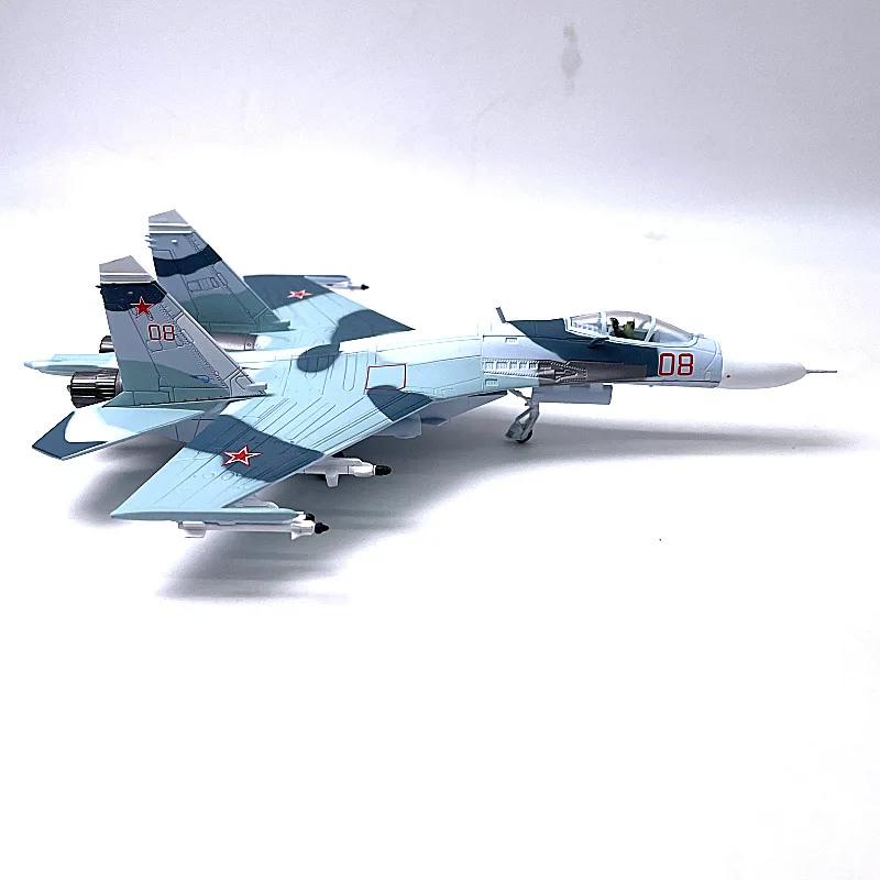 

1:100 Airplane Miniature Models Russian Airlines Sukhoi Su-27 Plane Flanker Aircraft Diecast Heavy Fighter Model Home Decor