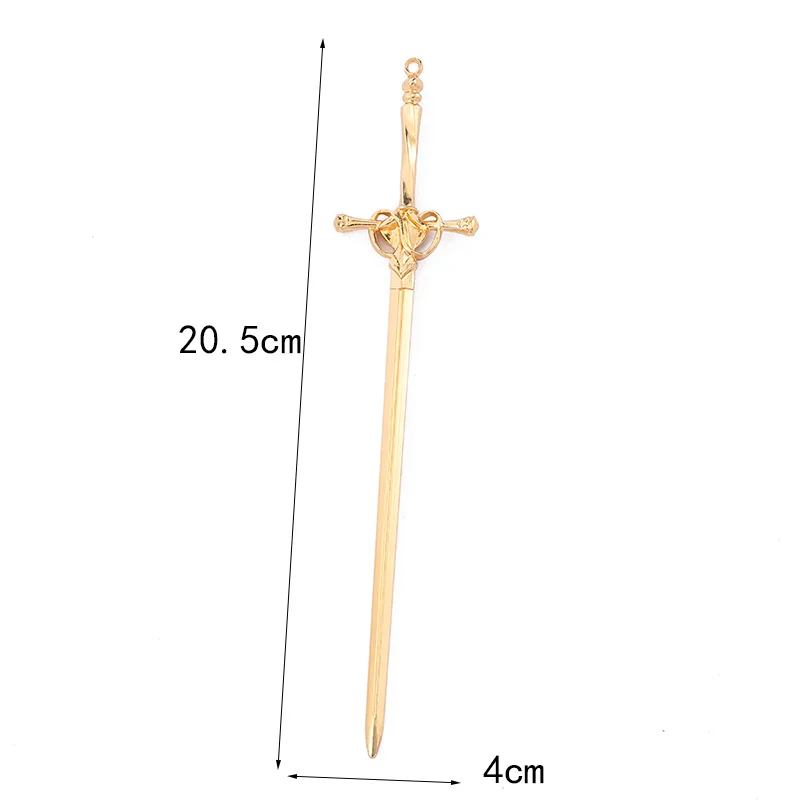 Chinese Sword Ruby Pendant Hairpin Hair for Women Retro Style Hair Sticks Ponytail Accessories Jewelry hair accessory Daily Personality Trend