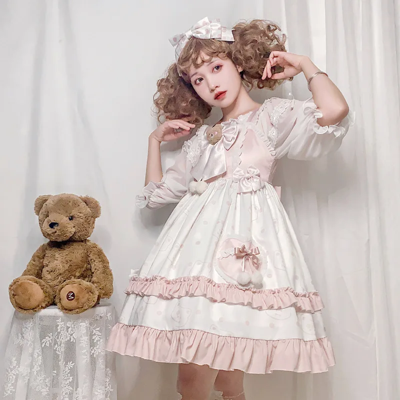 

2022 New Lolita Original Cute Jsk Skirt Plus Size Victorian Dress Goth Clothes Women Punk Gothic Loli Kawaii Fairy Visual Kei Xl