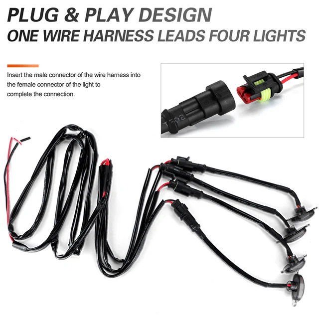 Kit Feux Grille Avant Feux De Calandre Ambrés LED Pour Ford F150 Raptor 2010-2018 - Kit 3PCS Avec Fusible Et Fils 3pcs étanches Fusible