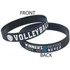 3pcs volleyball believe you can  victory winner never quit never give up rubber bracelet silicone wristband 5