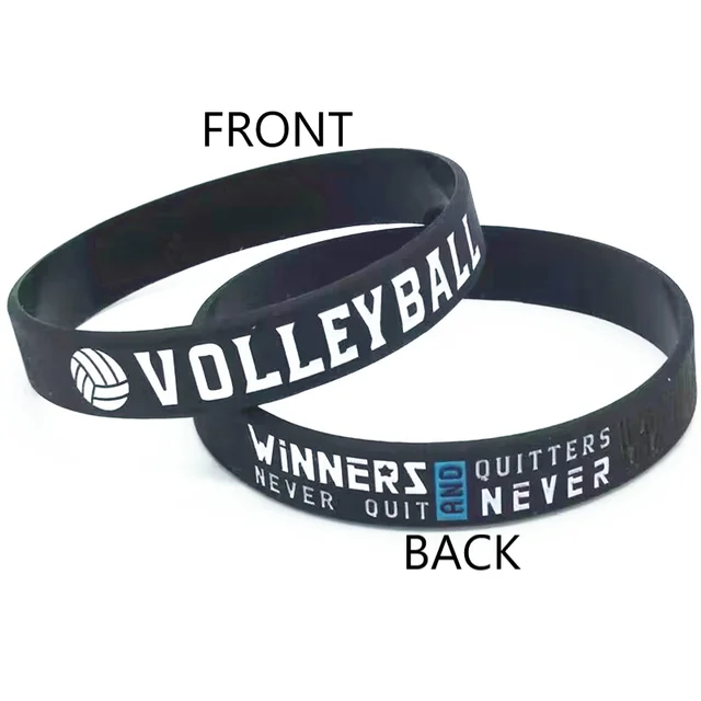 3pcs volleyball believe you can  victory winner never quit never give up rubber bracelet silicone wristband 5