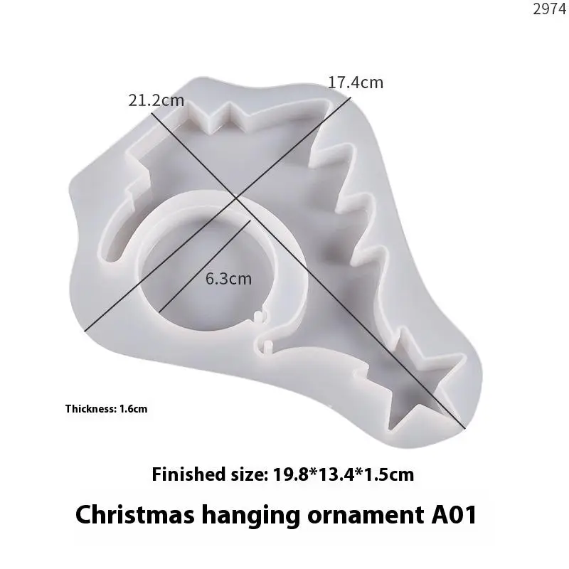 Kristallharz Epoxidharz Bastelform DIY Weihnachtsbaum Fotorahmen Herstellung Werkzeuge Silikon handgemachte Heimdekoration – Detail 13