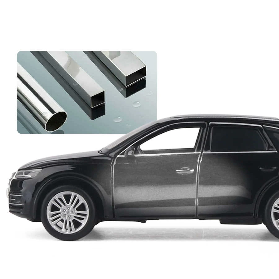 1/32 Audi Q5 SUV Sport Toy Car Model JKM Diecast Metal Vehicle Miniature Collection Sound & Light Free Wheels Collection Boys 5