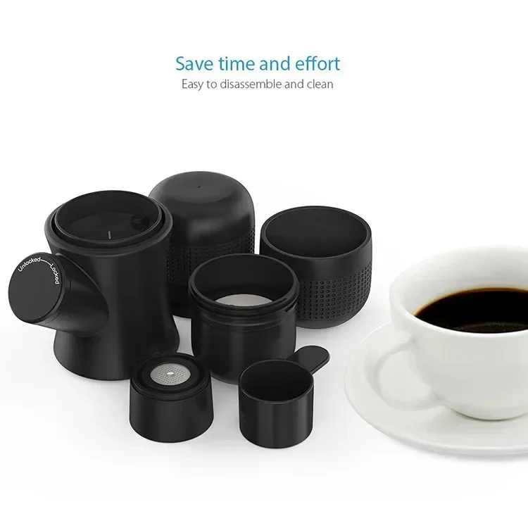 Portable Mini Hand Pressure For Office/home Travel Outdoor Porfessional Coffee Machine Light Coffee Espresso Machine 5