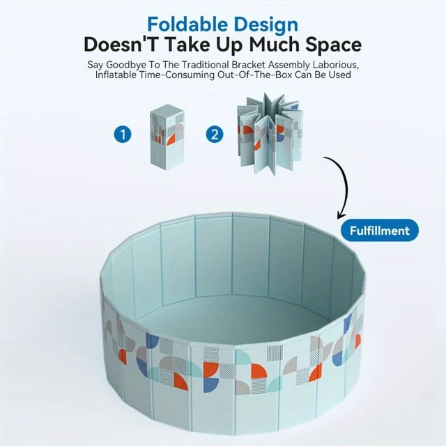 1pcs Multi-size Foldable Above Ground Swimming Pool Non-inflatable Adult Outdoor Round Prismatic Swimming Pool 2