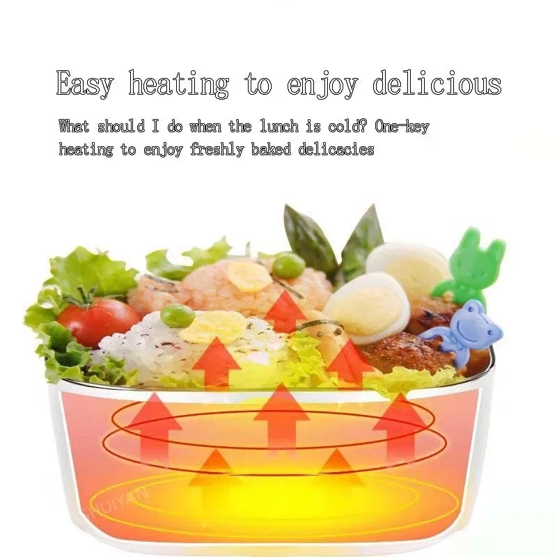 12-24V 110/220V Portable Electric Food Warmer Heater Lunch Box Food Container Rice Container Dinnerware Sets For Home Car Use electric food warmer