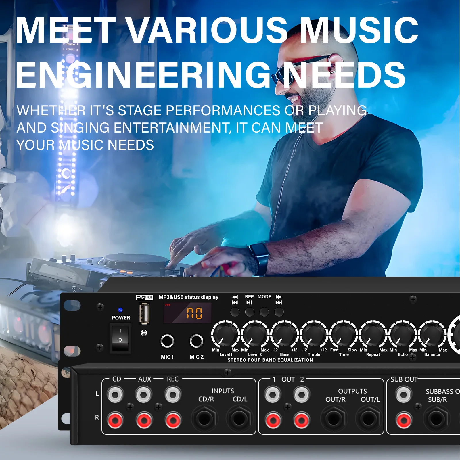 XG5 Professional Sound Equalizer with US Plug and Precision Tuning for Studios and Live Performances audio equalizer