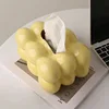VEEHOME silvering Creative ceramic tissue box, egg-shaped tabletop decoration, light luxury decoration,living room paper box, 4