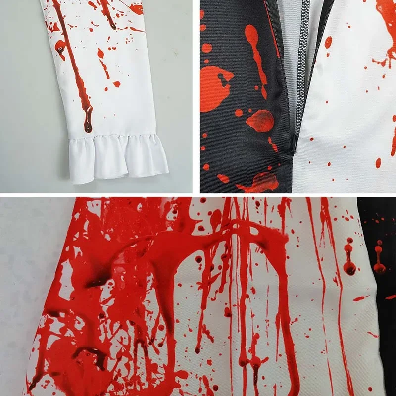 Art The Clown Cosplay Costume Terrifierr 3 Bloody Outfits Killer Clowns Jumpsuits Halloween Carnival Party Horror Costumes