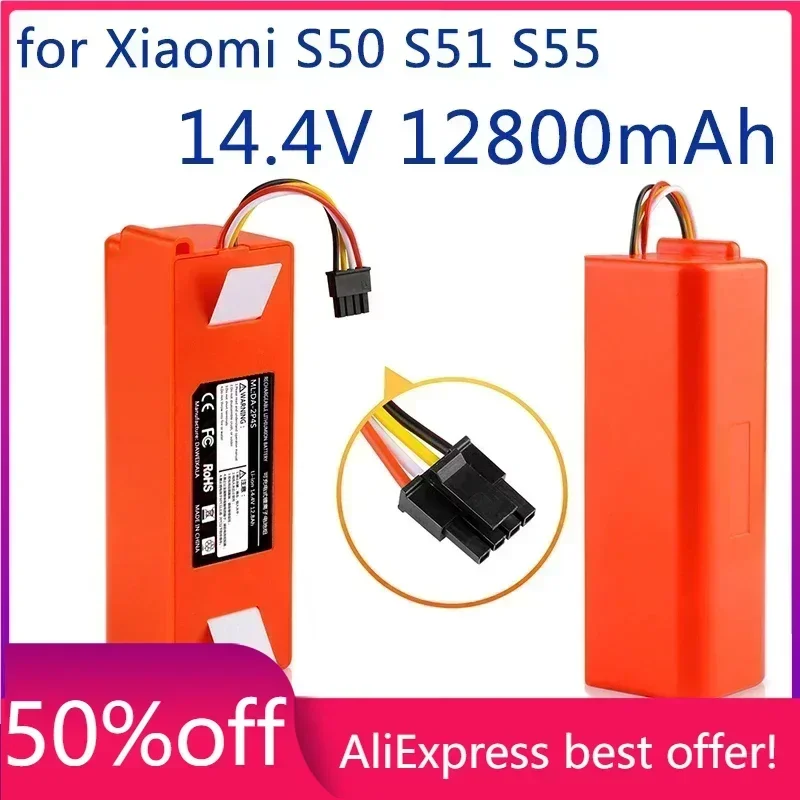 

14.4V li-ion Battery Robotic Vacuum cleaner Replacement Battery for Xiaomi Robot Roborock S50 S51 S55 Accessory Spare Parts