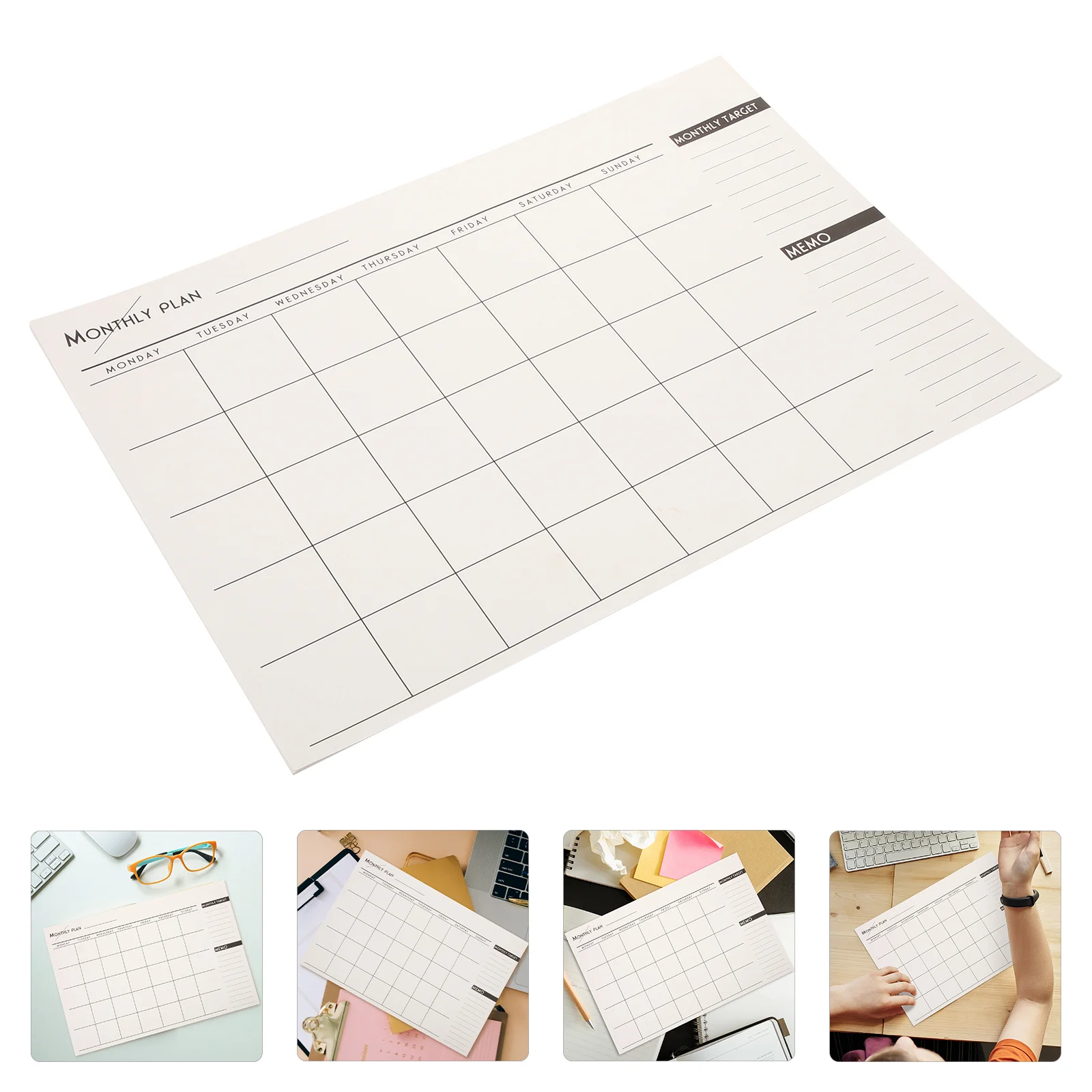 

12 Pcs Simple A3 Monthly Daily Schedule Organizer Memo Schedule with 1 Pc 2023/2024 Calendar for To Do Lists Appointments Study