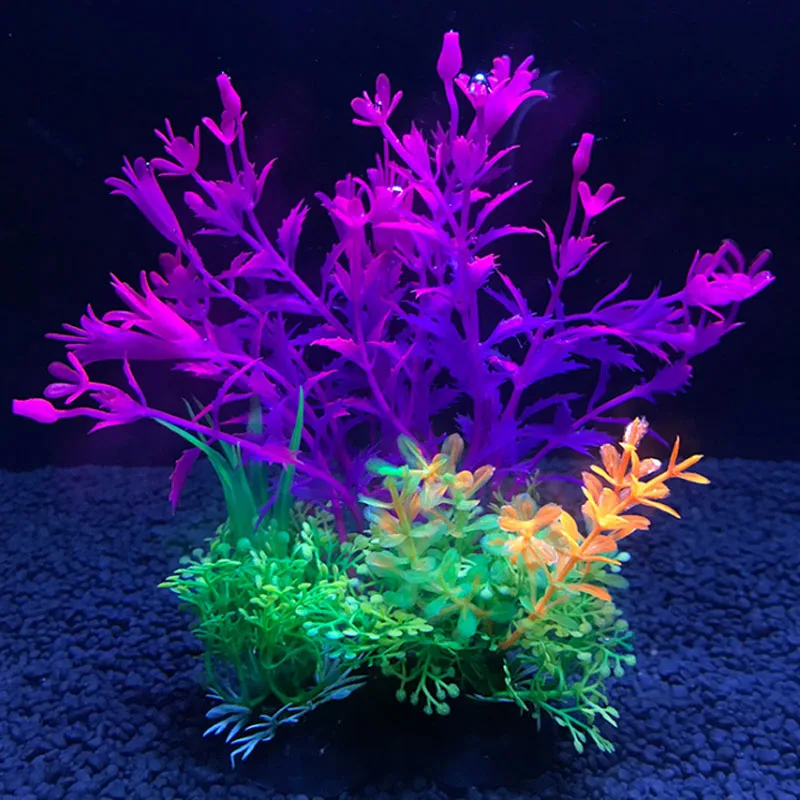 12 Kinds Aquarium Decorative Plants Water Plants Decorative Fish Tank Decoration Artificial Accessories Iandscaping 14cm