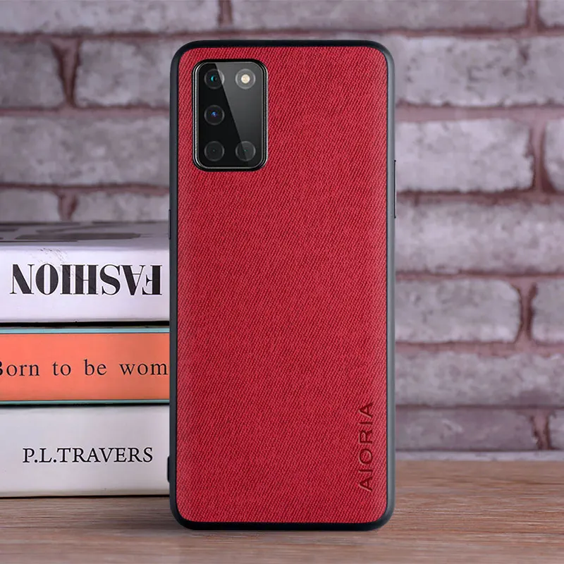 Luxury Textile Leather Skin Phone Case - Soft TPU Hard Shell Cover