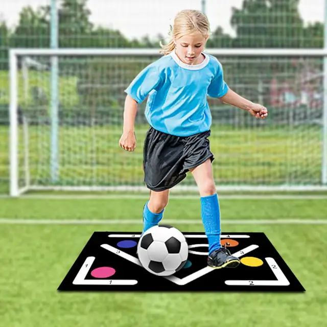 PENEYON Soccer Training Mat, 35.4 X 23.62 Inches, Green, Non-Slip, Silent, All Ages, Improve Speed, Strength & Coordination