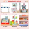 Kids Snacks & Sweets Food Cart Kids Toy Cart Play Set w/ 30 PCS Accessories 6