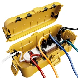 Vibrant Waterproof Outdoor Electrical Box - Weatherproof Protection - 32x16x10cm (Yellow)