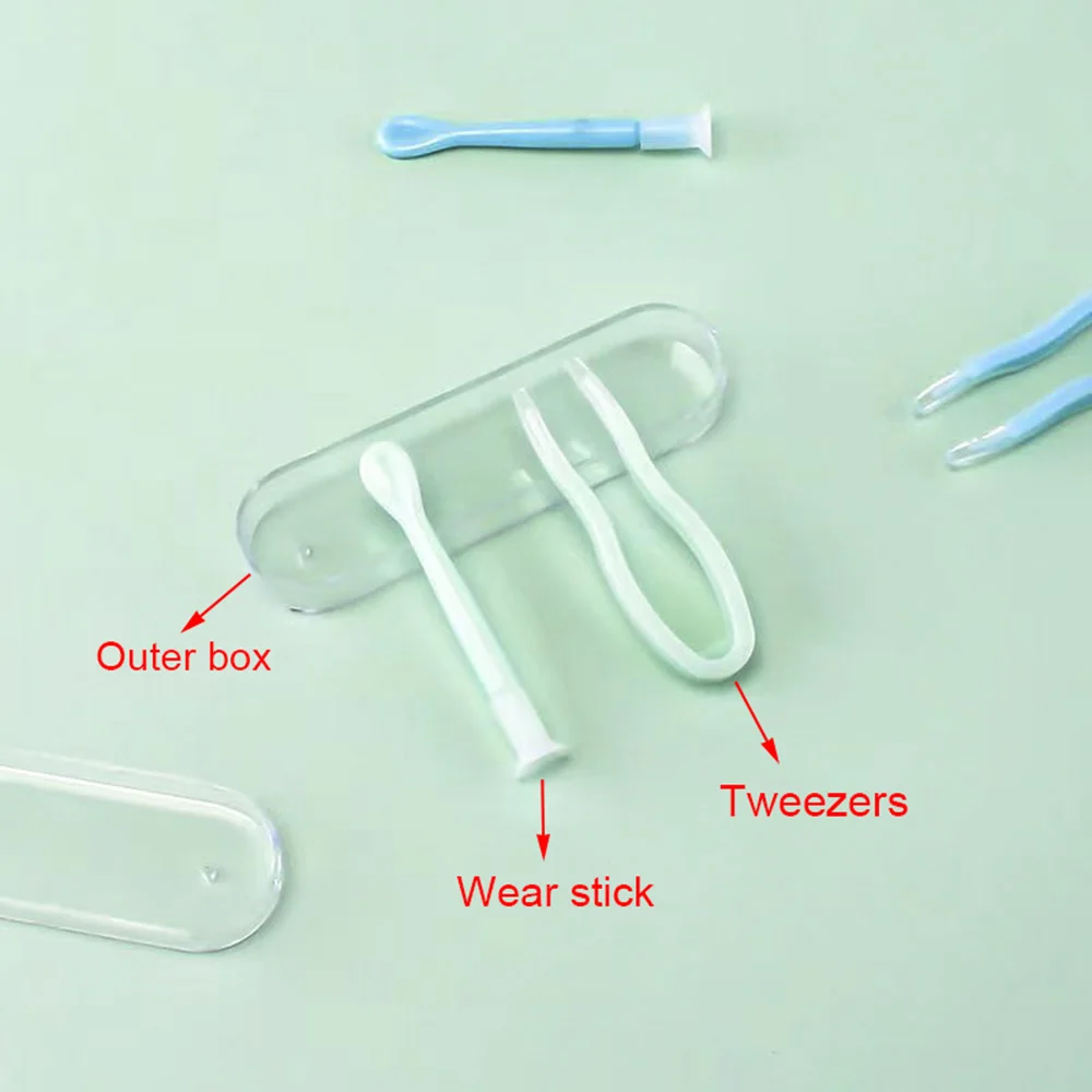 Portable Contact Lens Inserted Remover Color Tweezers Suction Stick Clip Eyes Care Lens Wear Tools Kit 1 Set
