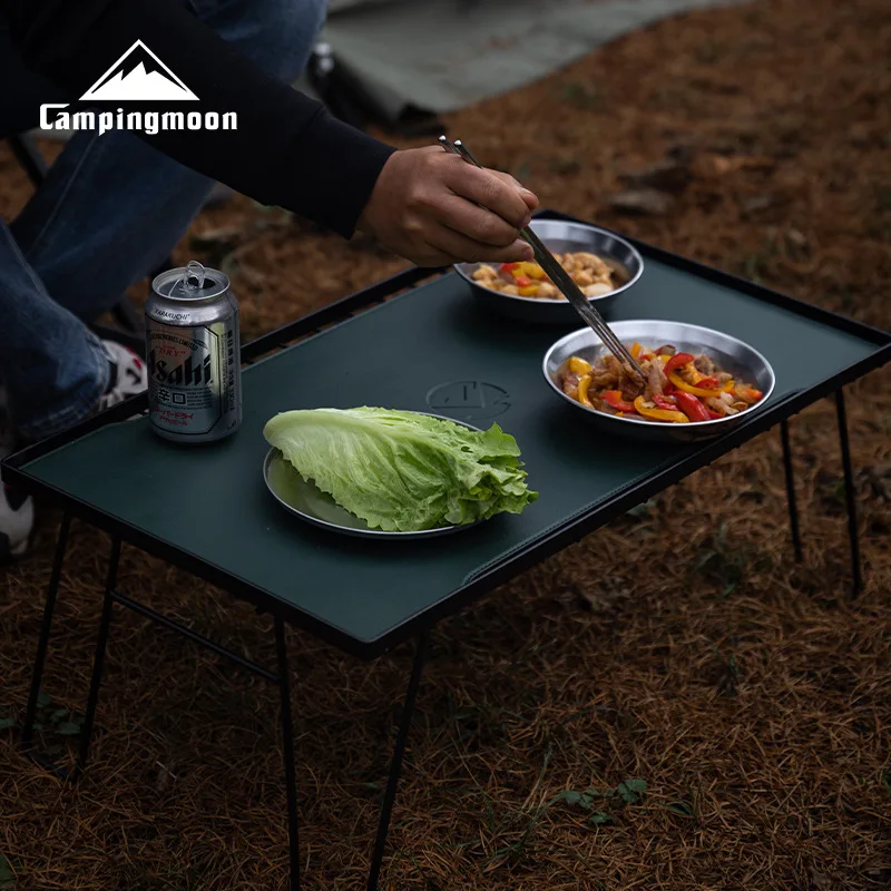 Portable Folding Table Leather Mat Bag Campingmoon T-230 BBQ Table Multi-purpose Picnic Barbecue Table Mat Bag