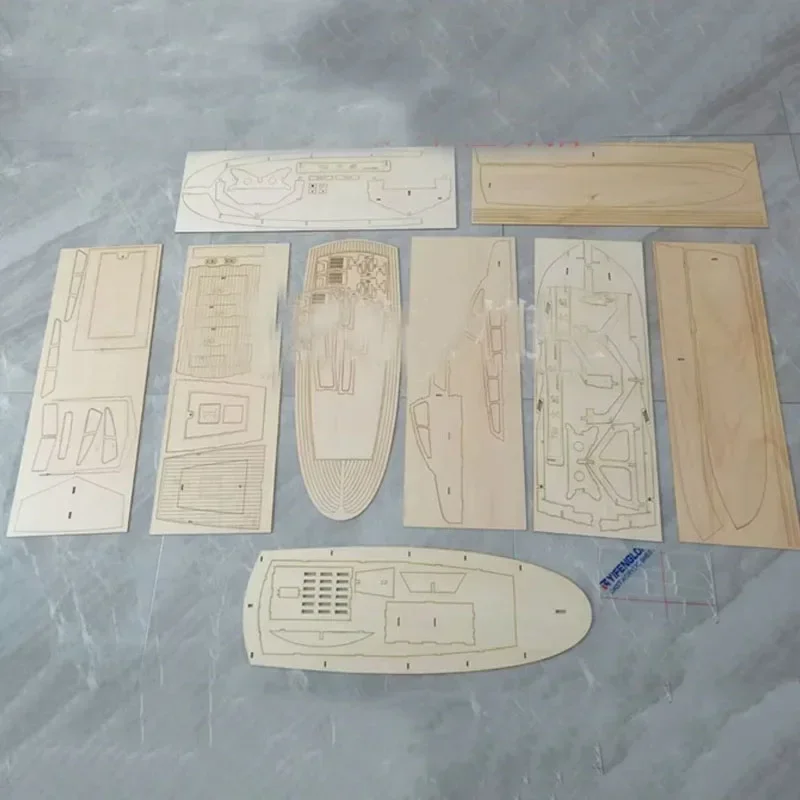 760 Wooden Handcrafted Boat Model Big V Yacht Assembly Ship Model Kit DIY Wooden Handcrafted Ship 6