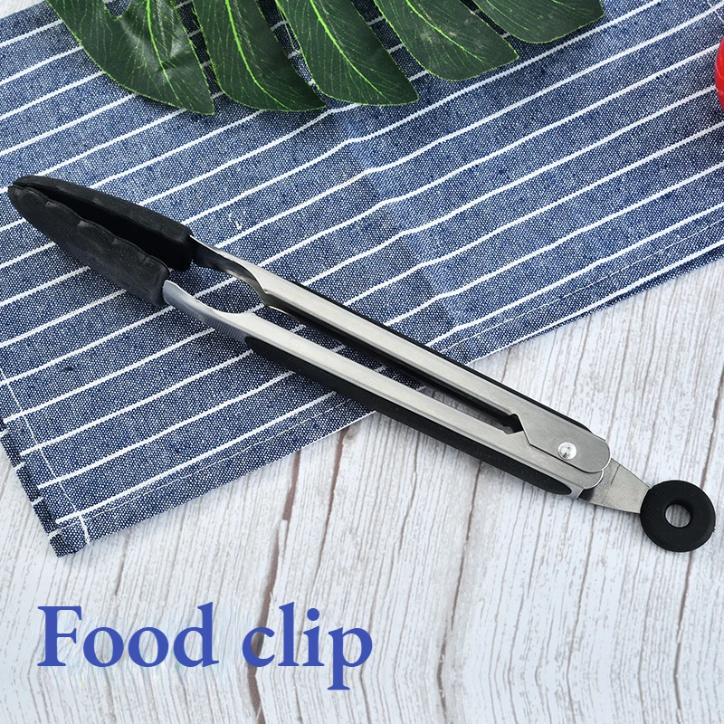 Silicone BBQ Grilling Tong Salad Bread Serving Tong Non-Stick Kitchen Barbecue Grilling Cooking with Joint Lock
