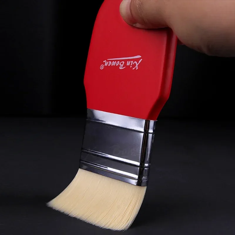 1pc Board Brush Nylon Paint Brush Wooden Painting Brush for Gouache Watercolor Oil Paint Acrylic Wall Painting Art Supplies 3