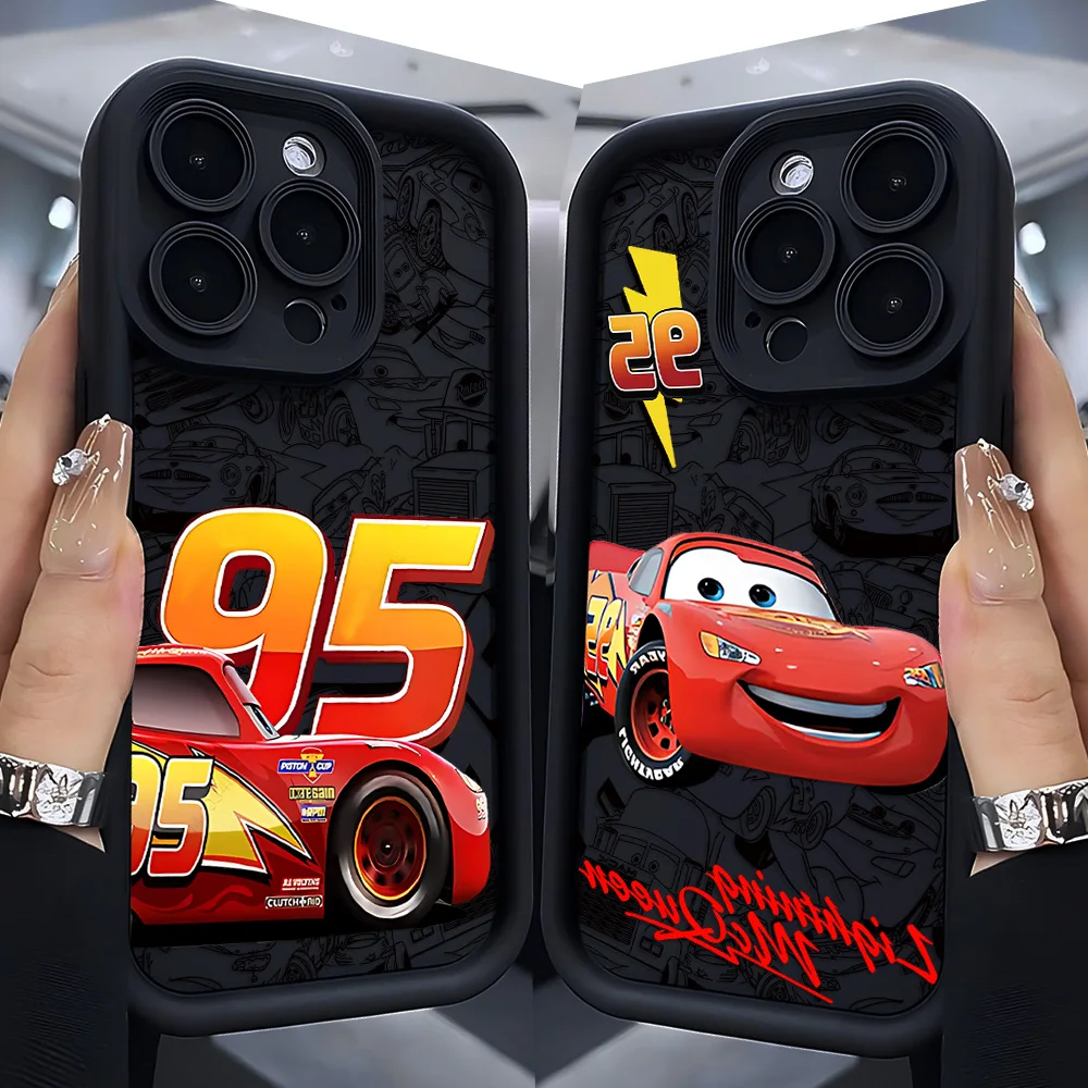 Silicone TPU Cartoon Lightning Car Design Phone Case