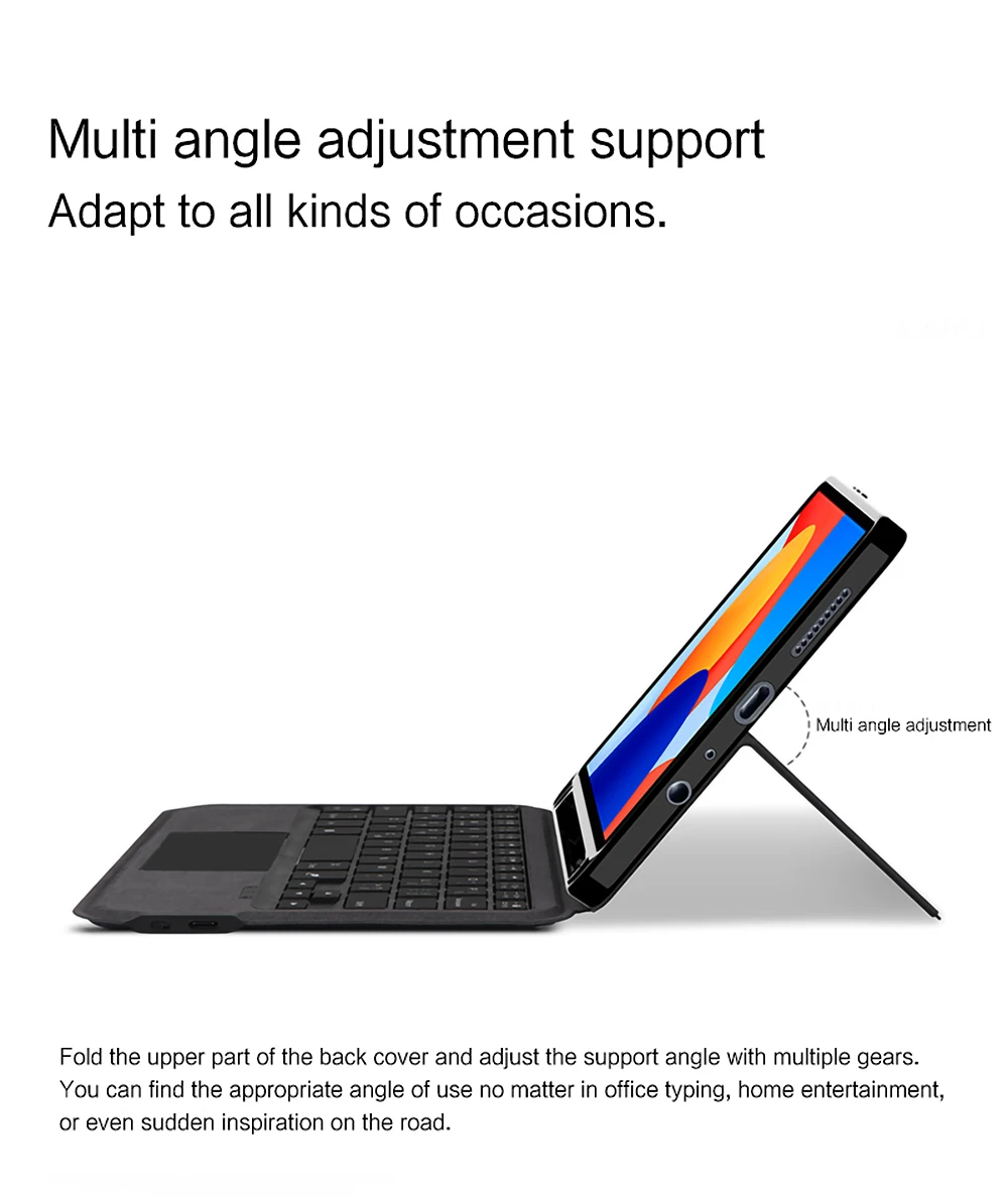Backlit Touchpad Magic Keyboard For Xiaomi Redmi Pad SE 8.7 Inch Case Cover Wireless Keyboard Arabic Spanish Portuguese