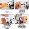 Mini Belt Sander Electric Sanding Polishing Grinding Machine 7 Variable Speed with Grinding Wheel for Polishing Wood Acrylic 6