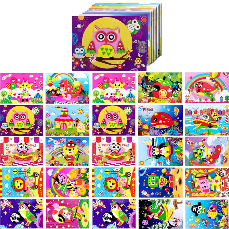 Children 3D Puffy Bulk Stickers Cartoon Princess Horse Pig Cat Car Hero  Style for Girls Boys Scrapbooking Toys Gifts - AliExpress