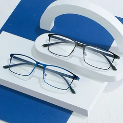Myopia Glasses Men Classic Blue Light Blocking Eyeglasses Metal Frame Optical Nearsighted Eyewear -1.0 -1.5 -2.0 -2.5 To -6.0