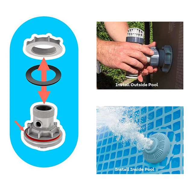 Tartozékok Gumi Mosó 2Db Lapos Szűrő Az Intex -Hez Úszómedencék Bemeneti/Kimeneti Lyukak Szabadtéri Vadonatúj - Image 4