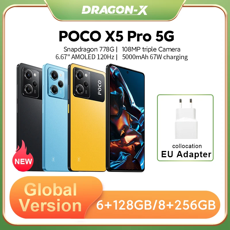 Poco X5 Pro 5g Global Version Smartphone 128gb/256gb Snapdragon 778g ...