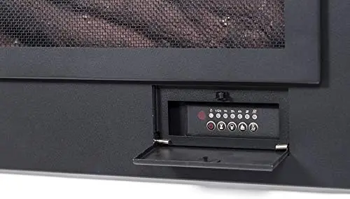 Anti-Glare Screen-Front 50" Electric Fireplace Features Anti-glare Steel/screen Front for More Traditional Fireplace Displays