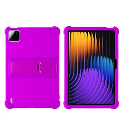 Premium Soft Silicone Stand Case Cover for 11.2 - Inch Tablet with Adjustable Viewing Angles (PURPLE)