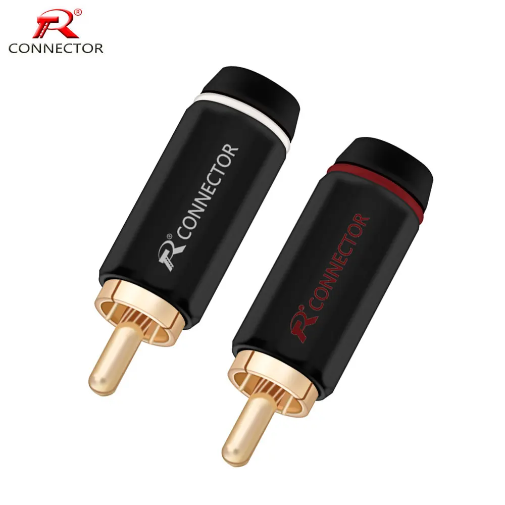 Bronze Chapeado Ouro Rca Conector Suporte Cabo até To6 mm av Rca Alta Fidelidade Terminal Phono Conector Peças Pares de