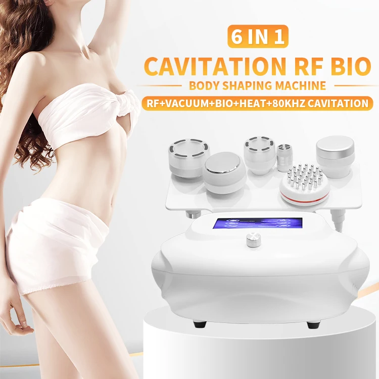 Slimming Device 80k 6 in 1 Rf Cavitation Radio Frequency Ultrasonic Vacuum  Cellulite Reduction Weight Loss Body Slimming Machine : : Beauty