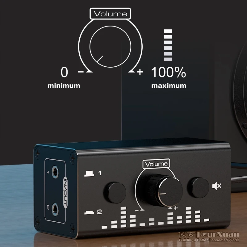 Aux mm de Áudio Jack Divisor Interruptor a em Extensão Fêmea para Fêmea Vias Analógico Amplificador Falante Adaptador Swticher - Imagem 4