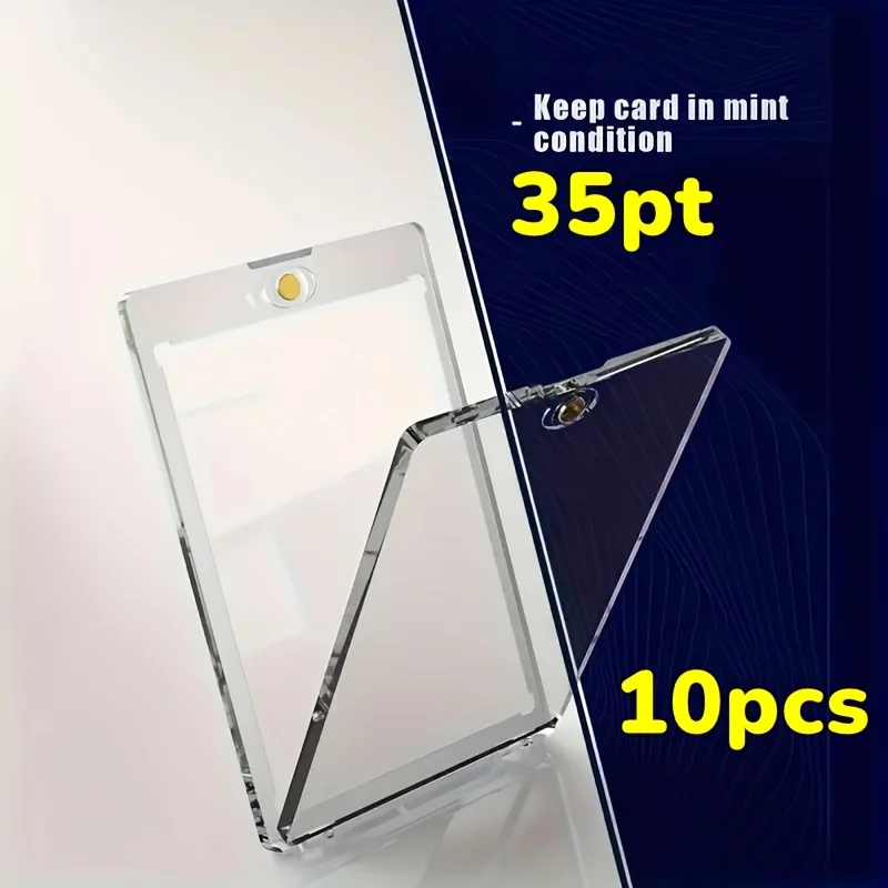10pcs 35PT-180PT Card Bricks, Sports Star Cards, for TCG MTG Trading Cards, Magnetic, UV Protection, Display Case Holder