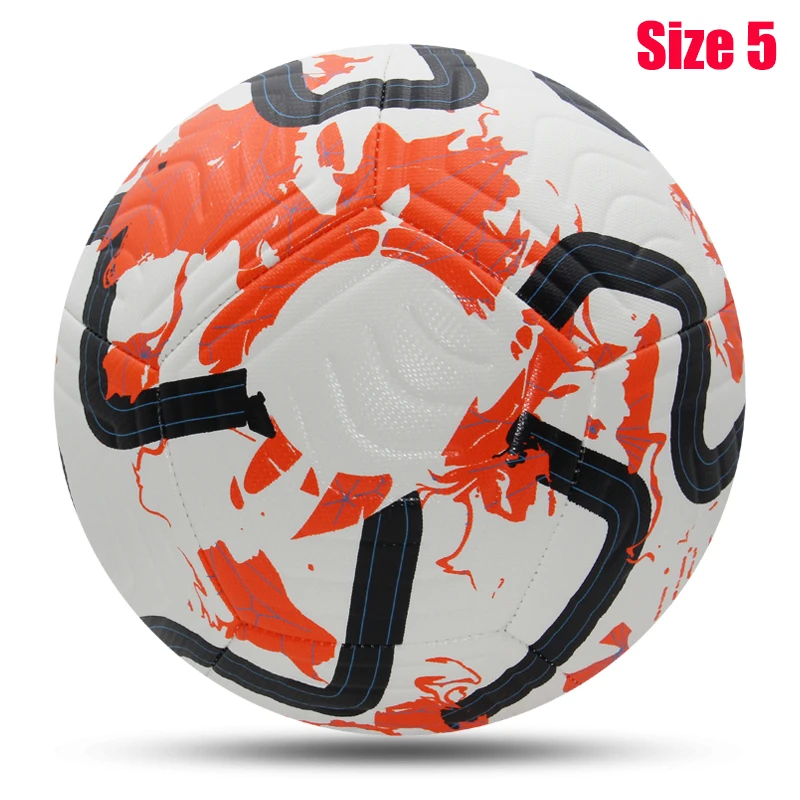 thumbnail image 1 of Balones de fútbol de tamaño estándar 5 para entrenamiento en grupo, de PU, de alta calidad, para exteriores, para hombres y mujeres, 1 of 5