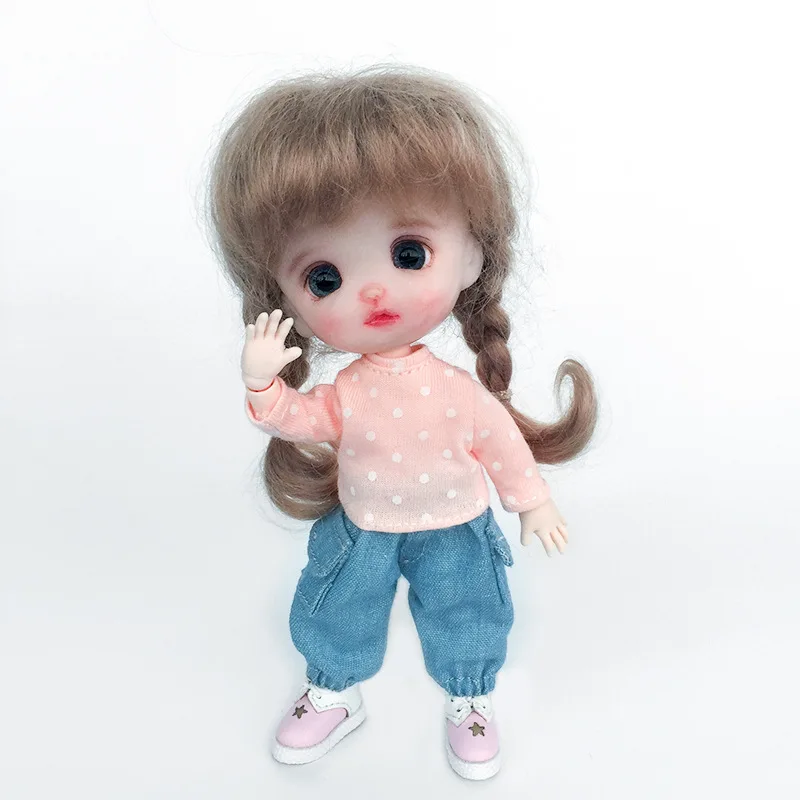 Ob11 Bjd Doll Long Overalls Pant Doll Jeans Clothes With Pocket Ob11 Diy Accessories Toys For Ob11,Obitsu11,Molly,1/12 Bjd Doll 4