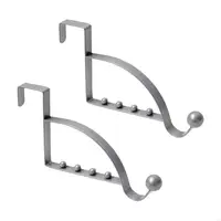 2Pieces Over The Door Hooks Hanger Multi Hanging Storage Organizers Valet Hooks Y4QC 2