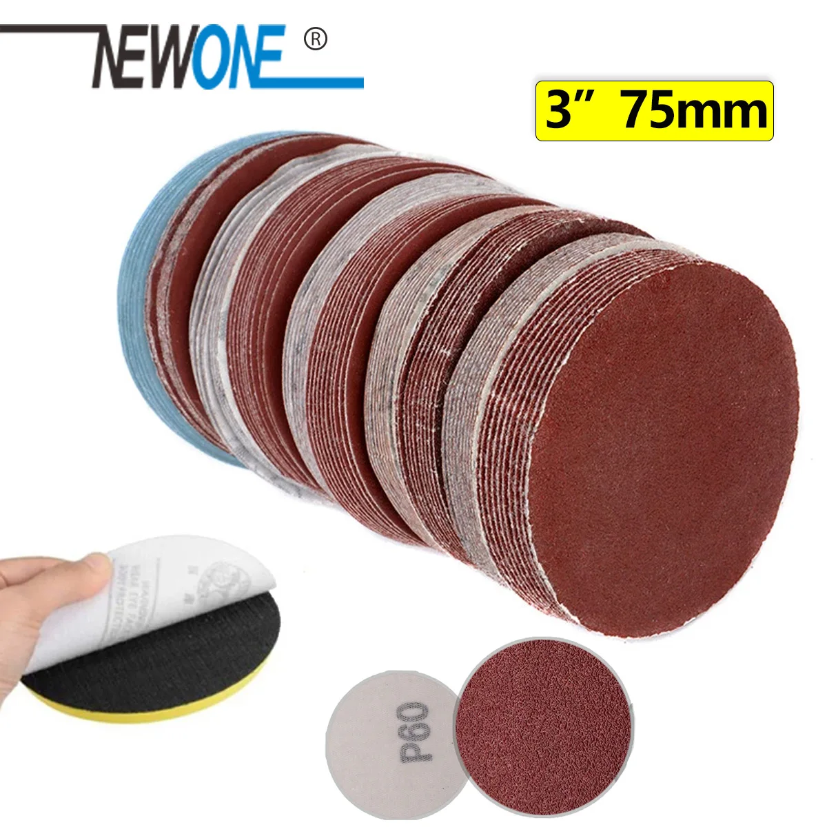 3 zoll 75mm Schleifpapier 10PCS Schleifen Disc 60-2000 Grit Für Dremel Schleifer Maschine Selbst Stick Schleif werkzeuge Zubehör