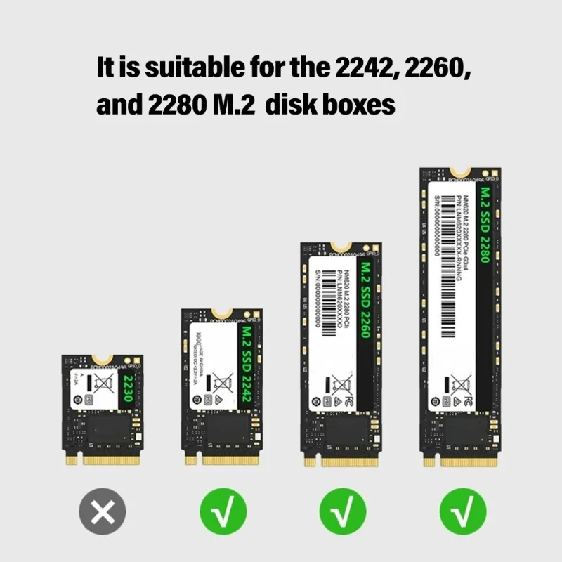 SSD 인클로저는 NGFF/NVME 프로토콜을 지원합니다. 9210 9210B 2230 2242 2260 2280 하드 케이스에 효율적입니다.