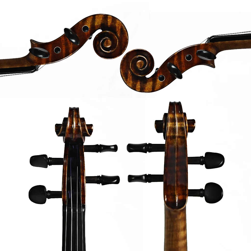 Violin 4/4 Antonio Stradivarius 1715 100% Handmade Oil Varnish With Carbon Fiber Bow And Foam Case FPVN02