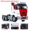 LESU RC 1/14 Tractor Truck 6x6 Model Radio Control Car Painted Assembled Metal Chassis with Light Sound System Smoking THZH1837 1