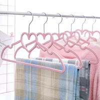 10pcs Clothes Hanger Love Bow Plastic Bold Without Trace  Non Slip Home Balcony Dormitory Multi Purpose Portable Drying Tool 1