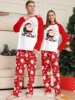 Christmas Pyjamas Cute Santa Claus Print Parent-child Matching Clothing Set Baby Dog Romper O-neck 2 Pieces Homewear Family Look 2