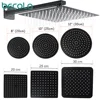 Stainless steel  Black Bathroom Ultrathin 2 mm Rain Shower Head 8/10/12 Inch Wall & Ceiling Square & Round Rainfall Shower head 1